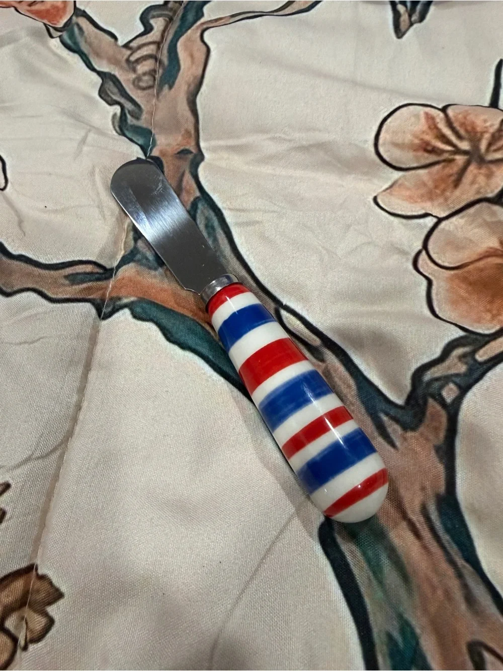Mud Pie Red Blue White Crab Dip Bowl with Spreader